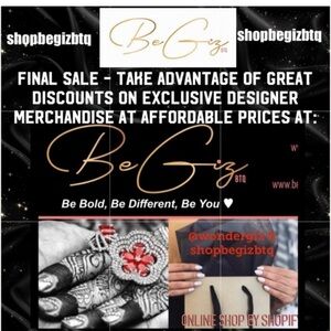 Authentic New Fashion Brands Available Now on Sale at Shop Be Giz Btq 🧡